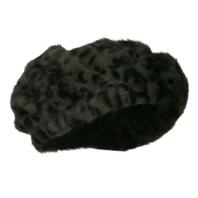 Cheetah Angora Beret
