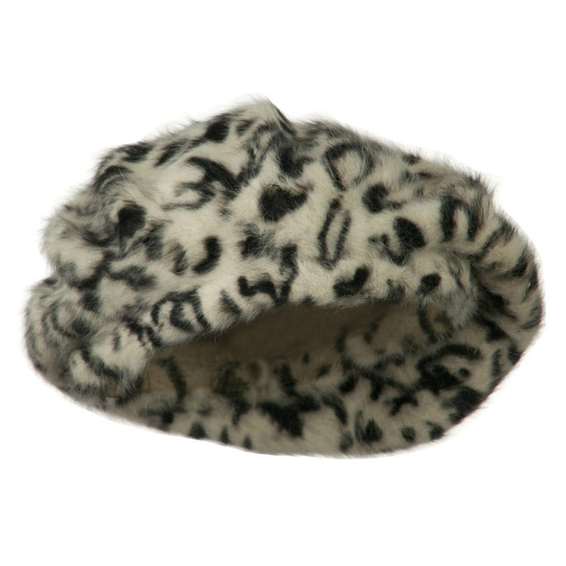 Cheetah Angora Beret