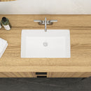 Modern Ceramic Undermount Bathroom Sink With Overflow, High Quality by HouseOfZazla