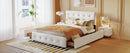 Upholstered Platform Bed With Classic Headboard And Drawers, No Box Spring Needed by HouseOfZazla