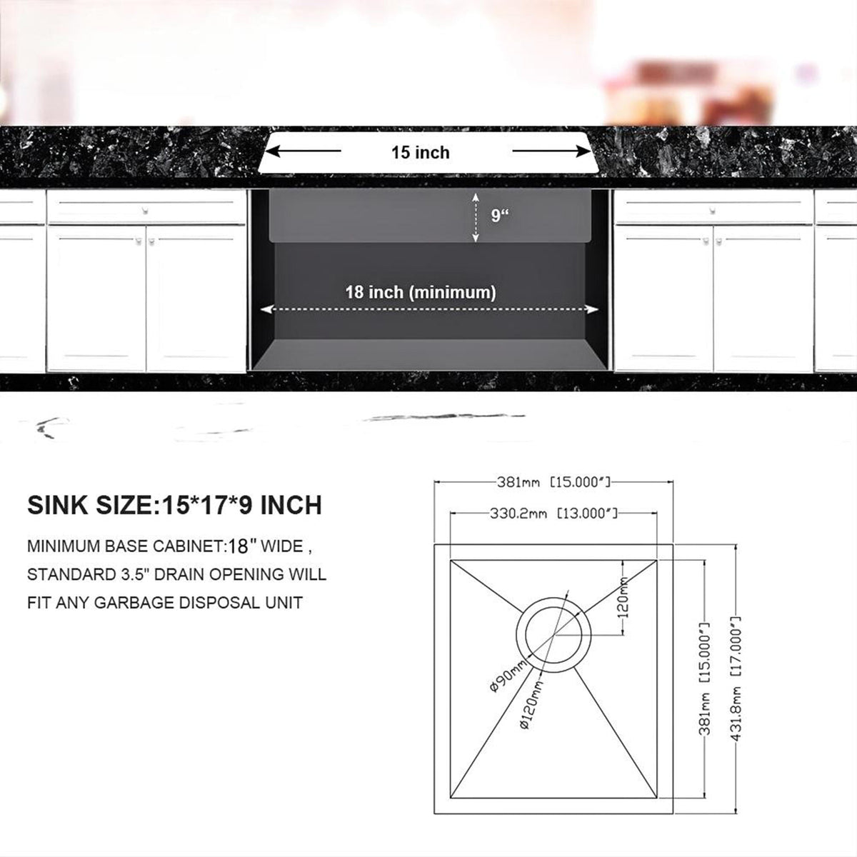Undermount Stainless Steel Kitchen Sink, Deep Single Bowl Basin, photo 25 of 29