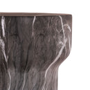 Round Geometric Outdoor End Table - Marble by HouseOfZazla