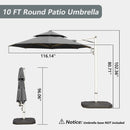 Round Cantilever Umbrella with Center Pole by HouseOfZazla