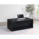 Canyon - Lift Top Table With Dual Drawers Storage Solution - Black by HouseOfZazla