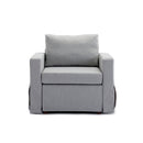 4 Seat Module Sectional Sofa Couch With 2 Ottoman,Seat Cushion and Back Cushion Removable and Washable,Light Grey