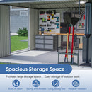 10x10 FT Large Outdoor Metal Storage Shed by HouseOfZazla