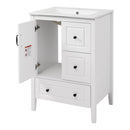 Retro Bathroom Vanity With Sink, Soft Closing Cabinet & Drawers by HouseOfZazla