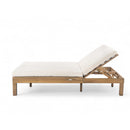 TREXM 5-Position Adjustable Backrest Double Chaise Lounge Outdoor