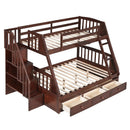 Bunk Bed With Drawers, Ladder And Storage Staircase by Unique Piece Furniture