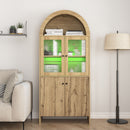 Modern Tech Inspired Dome Cabinet With LED Lighting by HouseOfZazla
