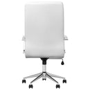 Molly - Upholstered Adjustable High Back Office Chair With Base - White by HouseOfZazla