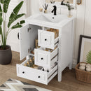 Retro Bathroom Vanity With Sink, Soft Closing Cabinet & Drawers by HouseOfZazla