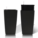 Pack of 2 Square Planters with Automatic Watering System