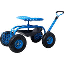 Rolling Garden Scooter Cart Seat With Wheels, 360 Swivel Seat, Tool Tray by HouseOfZazla