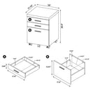 Ulloa - L Shape Desk With Mobile File Cabinet - Cappuccino by HouseOfZazla