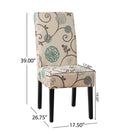 Contemporary Dining Chair Set With Rubberwood Legs - White / Blue by HouseOfZazla