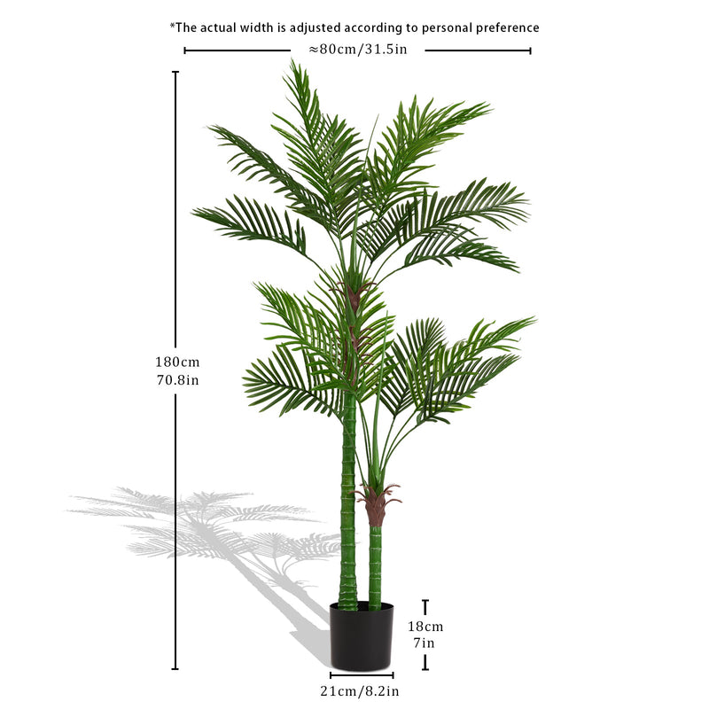 New high-end market indoor leaf simulation 180CM double rod loose tail sunflower 18-leaf pot travelers simulated artificial plants 1pcs/set