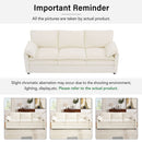 Modern Sofa Set With Double Layer Cushion And Side Storage Pockets
