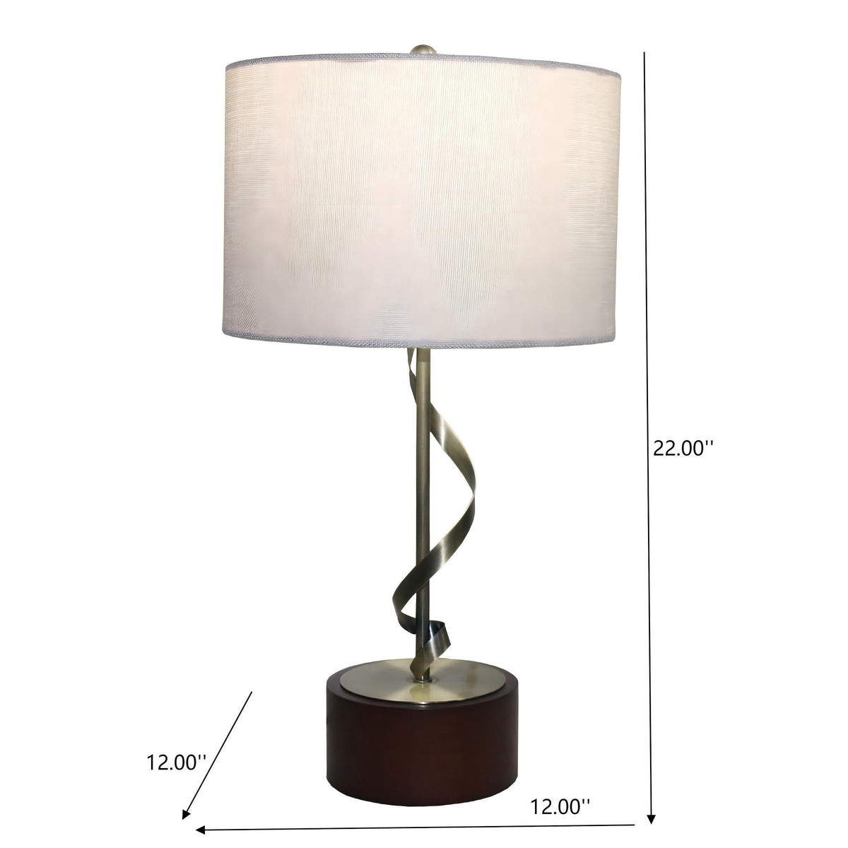 Nightstand Desk Lamp With Twisted Base - White, photo 7 of 11