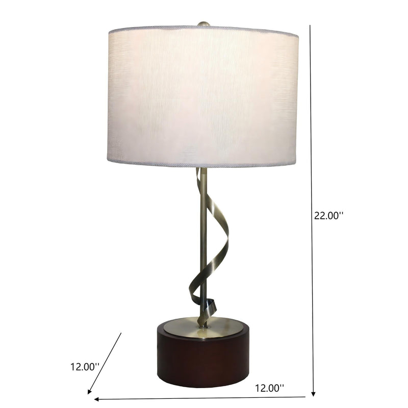Nightstand Desk Lamp With Twisted Base - White, photo 7 of 11