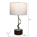 Nightstand Desk Lamp With Twisted Base - White by HouseOfZazla