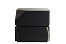 Drisana Mirrored End Table - Black by HouseOfZazla