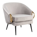 Claire - Contemporary / Glam Chair - Black / Silver by HouseOfZazla