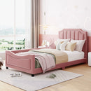Upholstered Daybed With Classic Stripe Shaped Headboard by HouseOfZazla