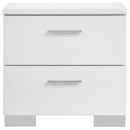 Felicity 4-piece Eastern King Bedroom Set White High Gloss