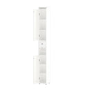 Slim Tall Bathroom Storage Cabinet With Adjustable Shelves, 2 Doors Freestanding Cabinet - White by HouseOfZazla