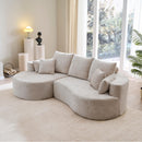 2 Piece Fabric Cloud Curved Sectional Sofa With Chaise by HouseOfZazla