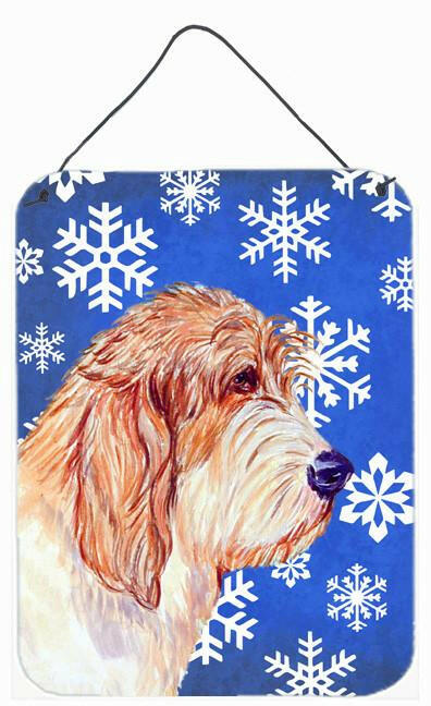 Petit Basset Griffon Vendeen Winter Snowflakes Wall or Door Hanging Prints