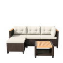 L-Shaped Patio Set With Cushions And Storage Table by HouseOfZazla
