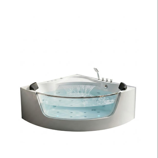 59" Corner Whirlpool Bathtub for 2-Person, photo 3 of 8