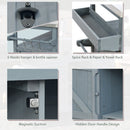 K&K Outdoor Kitchen Island, Rolling Bar Cart & Storage Cabinet