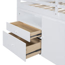Loft Bed With 4 Drawers, Underneath Cabinet And Shelves by HouseOfZazla