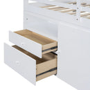 Loft Bed With 4 Drawers, Underneath Cabinet And Shelves by Unique Piece Furniture