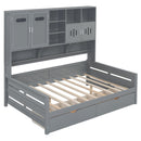 Daybed With All-In-One Cabinet And Shelf