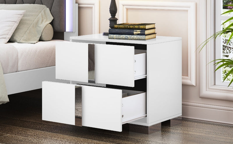 Elegant Nightstand with Metal Foot, photo 9 of 10