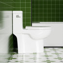 Gloss Tornado Flush 1 Piece Elongated Toilet With Siphonic Side Press, ADA Comfort Chair Height - Gloss White by HouseOfZazla