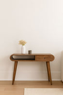 Writing Desk, Curved - Chestnut by Unique Piece Furniture