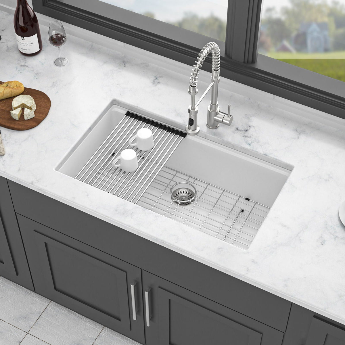 Quartz Kitchen Sink, Granite Composite Workstation Undermount, photo 21 of 27