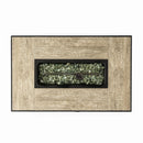 32" Propane Gas Fire Pit Table With Propane Tank Cover, 50000 Btu Rectangular Steel Fire Pit With Beautiful Wicker Base