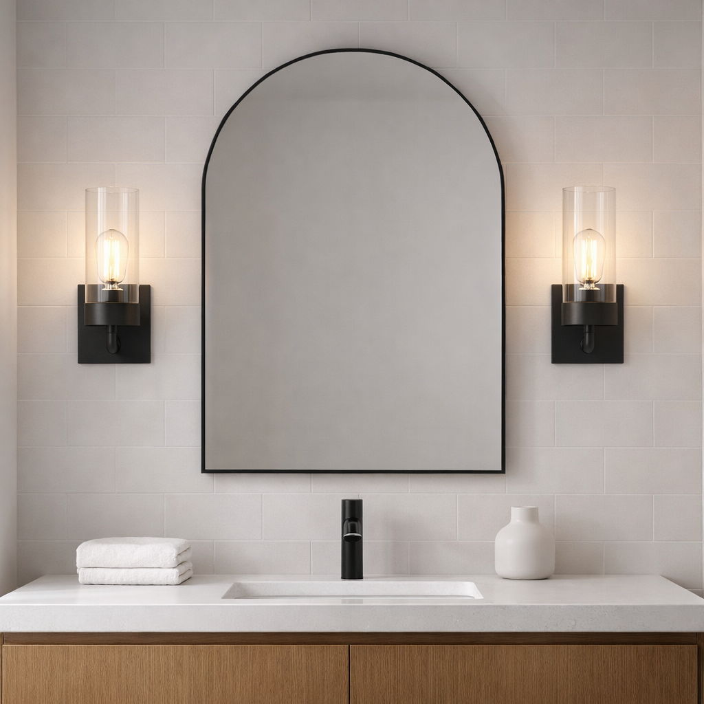 Zephyr - Single Light Sconce - Black / Clear, photo 10 of 11