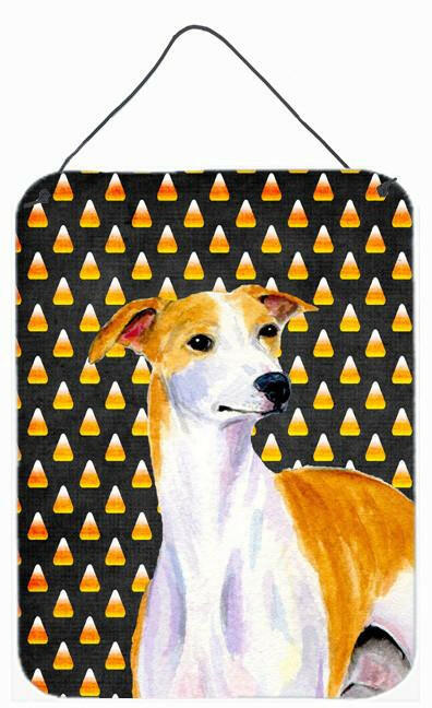 Whippet Candy Corn Halloween Portrait Wall or Door Hanging Prints