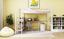 Loft Bed With Desk And Lateral Storage Ladder by HouseOfZazla