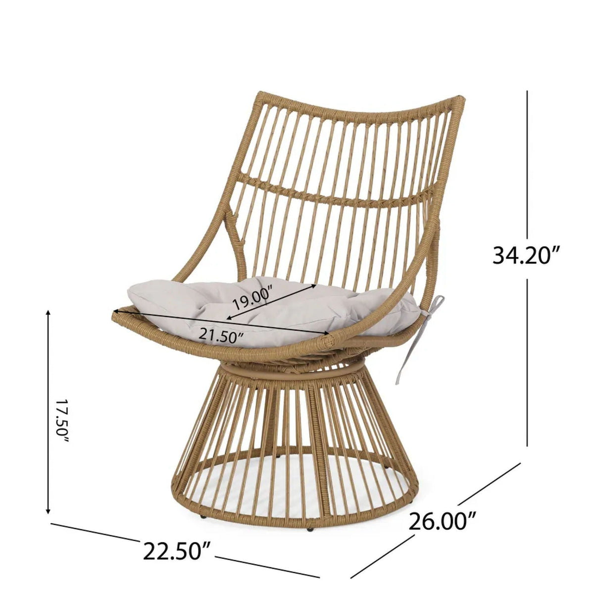 Elaine Chair & Side Table Outdoor Set, photo 20 of 25
