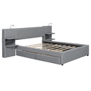 Upholstered Platform Bed With Reading Lights, Drawers, Trundle And Shelves by Unique Piece Furniture