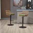 Modern Swivel Bar Stools Adjustable Counter Chairs With Footrest (Set of 2)