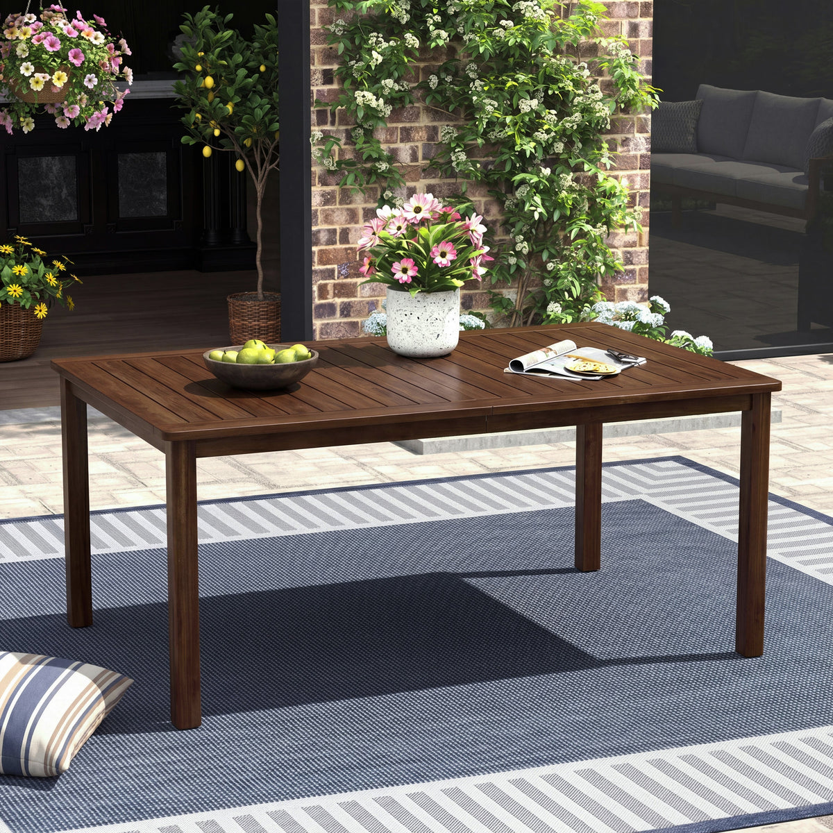 Rectangular Acacia Outdoor Dining Table, photo 2 of 10